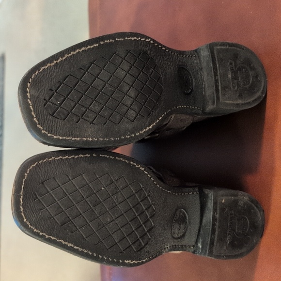 Frye Mens Harness Distressed Dark Brown Leather Boots - Picture 6 of 10